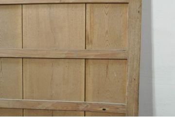 アンティーク建具　総欅(ケヤキ)材　時を経た風合いが楽しめる蔵戸1枚(引き戸、玄関戸)(R-080201)