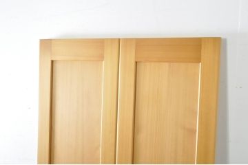 中古　美品　特注　高級品!!　総檜(ヒノキ)材　特大　職人手作りの背の高い折れ戸1枚(建具、木製扉)(R-080204)