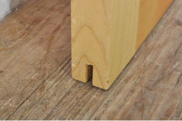 中古　美品　様々なインテリアに馴染むシンプルな荒格子戸1枚(引き戸、建具)(R-080207)