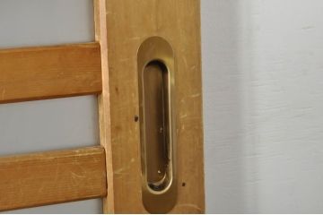 中古　和モダンな空間づくりにおすすめの横桟アクリル戸2枚セット(引き戸、ガラス戸、建具)(R-080208)
