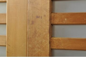 中古　和モダンな空間づくりにおすすめの横桟アクリル戸2枚セット(引き戸、ガラス戸、建具)(R-080208)