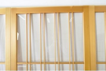 中古　和モダンな空間づくりにおすすめのアクリル戸3枚セット(引き戸、ガラス戸、建具)(R-080211)
