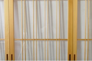 中古　和モダンな空間づくりにおすすめのアクリル戸3枚セット(引き戸、ガラス戸、建具)(R-080211)