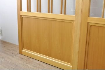 中古　和モダンな空間づくりにおすすめのアクリル戸3枚セット(引き戸、ガラス戸、建具)(R-080211)