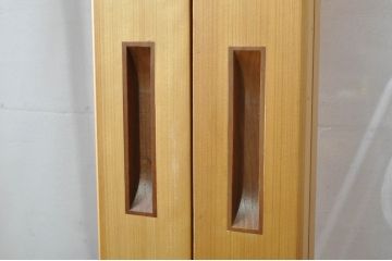 中古　和モダンな空間づくりにおすすめのアクリル戸3枚セット(引き戸、ガラス戸、建具)(R-080211)