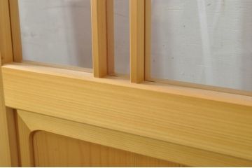 中古　和モダンな空間づくりにおすすめのアクリル戸3枚セット(引き戸、ガラス戸、建具)(R-080211)
