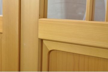 中古　和モダンな空間づくりにおすすめのアクリル戸3枚セット(引き戸、ガラス戸、建具)(R-080211)