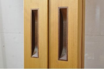 中古　和モダンな空間づくりにおすすめのアクリル戸3枚セット(引き戸、ガラス戸、建具)(R-080211)