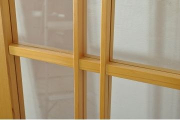 中古　和モダンな空間づくりにおすすめのアクリル戸3枚セット(引き戸、ガラス戸、建具)(R-080211)