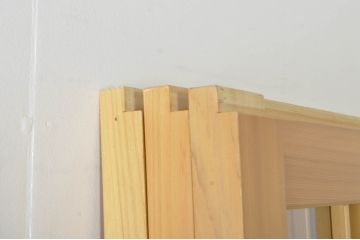 中古　和モダンな空間づくりにおすすめのアクリル戸3枚セット(引き戸、ガラス戸、建具)(R-080211)