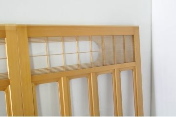中古　ペットドア付き　和モダンな空間づくりにおすすめのアクリル戸3枚セット(引き戸、ガラス戸、建具)(R-080212)