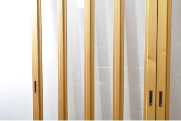 中古　ペットドア付き　和モダンな空間づくりにおすすめのアクリル戸3枚セット(引き戸、ガラス戸、建具)(R-080212)
