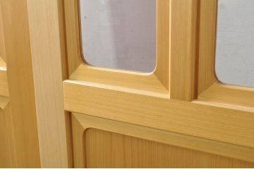 中古　和モダンな空間づくりにおすすめのアクリル戸3枚セット(引き戸、ガラス戸、建具)(R-080213)