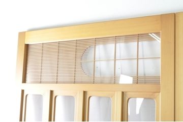 中古　和モダンな空間づくりにおすすめのアクリル戸3枚セット(引き戸、ガラス戸、建具)(R-080213)