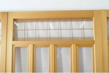 中古　和モダンな空間づくりにおすすめのアクリル戸3枚セット(引き戸、ガラス戸、建具)(R-080213)