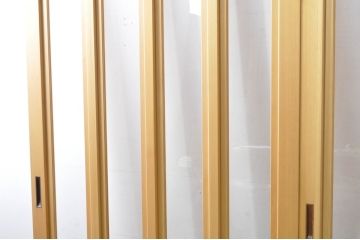 中古　和モダンな空間づくりにおすすめのアクリル戸3枚セット(引き戸、ガラス戸、建具)(R-080213)