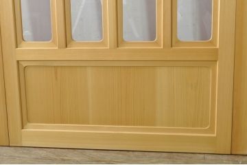 中古　和モダンな空間づくりにおすすめのアクリル戸3枚セット(引き戸、ガラス戸、建具)(R-080213)