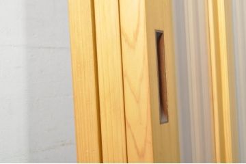 中古　和モダンな空間づくりにおすすめのアクリル戸3枚セット(引き戸、ガラス戸、建具)(R-080213)