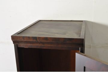 中古　美品　希少モデル　北海道民芸家具　幅狭　細身で取り入れやすい上品な幅狭ワードローブ(洋服タンス、収納棚、ロッカータンス)(R-080219)