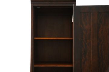 中古　美品　希少モデル　北海道民芸家具　幅狭　細身で取り入れやすい上品な幅狭ワードローブ(洋服タンス、収納棚、ロッカータンス)(R-080219)