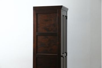 中古　美品　希少モデル　北海道民芸家具　幅狭　細身で取り入れやすい上品な幅狭ワードローブ(洋服タンス、収納棚、ロッカータンス)(R-080219)
