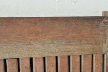 アンティーク建具　総欅(ケヤキ)材　巾着をモチーフにした金具が目を引く格子蔵戸1枚(引き戸、玄関戸、格子戸)(R-080222)