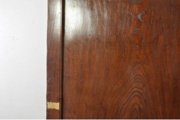 アンティーク建具　上手物!!　新潟産　厚手　総欅(ケヤキ)材　漆塗り　立派な佇まいが存在感抜群の蔵戸1枚(引き戸、玄関戸)(R-080226)