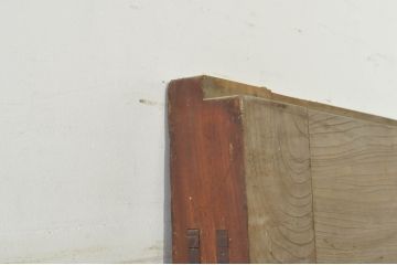 アンティーク建具　上手物!!　新潟産　厚手　総欅(ケヤキ)材　漆塗り　立派な佇まいが存在感抜群の蔵戸1枚(引き戸、玄関戸)(R-080226)