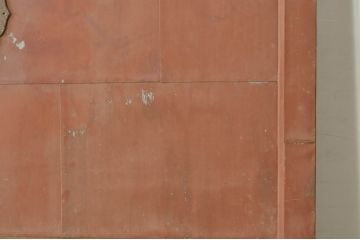 アンティーク建具　重厚な味わい深い鉄板張りの蔵戸1枚(鉄扉、玄関戸、引き戸)(R-080228)