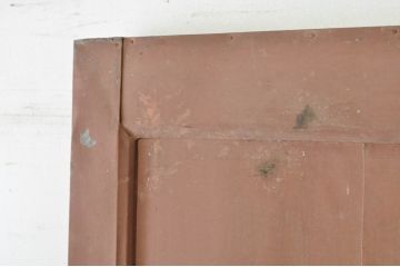 アンティーク建具　重厚な味わい深い鉄板張りの蔵戸1枚(鉄扉、玄関戸、引き戸)(R-080228)