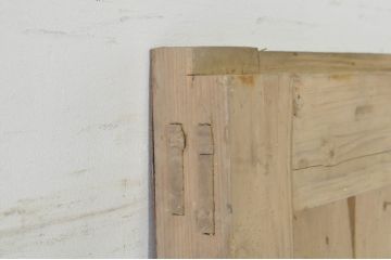 アンティーク建具　重厚な味わい深い鉄板張りの蔵戸1枚(鉄扉、玄関戸、引き戸)(R-080228)