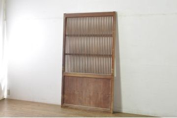 アンティーク建具　落ち着いた和の空間を演出する格子蔵戸1枚(引き戸、玄関戸、格子戸)(R-080230)
