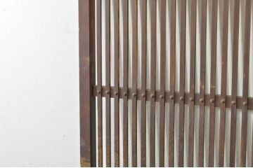アンティーク建具　落ち着いた和の空間を演出する格子蔵戸1枚(引き戸、玄関戸、格子戸)(R-080230)