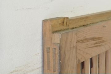 アンティーク建具　落ち着いた和の空間を演出する格子蔵戸1枚(引き戸、玄関戸、格子戸)(R-080230)