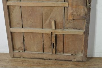 アンティーク建具　時を経た風合いが楽しめる蔵戸1枚(引き戸、玄関戸)(R-080231)