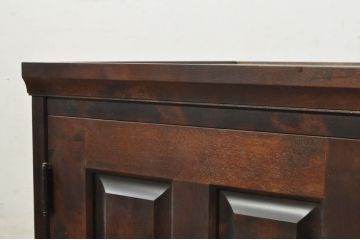中古　美品　北海道民芸家具　和洋どちらにも取り入れやすい、落ち着いた雰囲気が魅力のローボード(テレビボード、テレビ台、リビングボード、サイドボード、収納棚、戸棚)(R-080236)