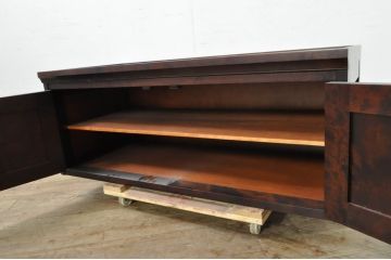 中古　美品　北海道民芸家具　台輪(脚)付きリメイク　落ち着いた雰囲気が魅力的なテレビ台(テレビボード、ローボード、リビングボード、サイドボード、収納棚、戸棚)(R-080237)