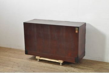 中古　仙台民芸箪笥(仙台箪笥)　欅産業　品のある佇まいが美しい漆塗りの衣装箪笥(和たんす、整理タンス、収納箪笥、引き出し、サイドチェスト、サイドボード)(R-080246)