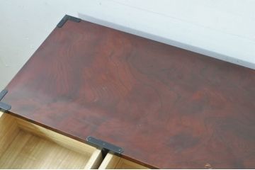 中古　仙台民芸箪笥(仙台箪笥)　欅産業　品のある佇まいが美しい漆塗りの衣装箪笥(和たんす、整理タンス、収納箪笥、引き出し、サイドチェスト、サイドボード)(R-080246)