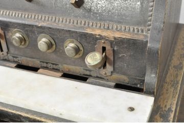 和製アンティーク　国松商會　レトロなデザインが雰囲気を高める木製のレジスター(キャッシャー、ディスプレイ、店舗什器)(R-080249)