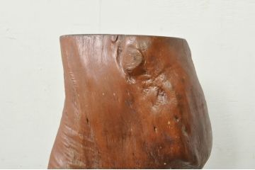 和製ビンテージ　工芸品　日光　鈴木島吉作　総漆塗り　隙間から見える紅葉と流れるような曲線が見事な花台(飾り台、ヴィンテージ)(R-080252)