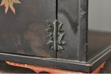アンティーク雑貨　明治期　上手物!!　総漆塗り　上質な胴金具　野弁当箱(小引き出し、遊山箱、漆器、漆棚、収納棚)(R-080255)
