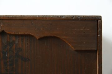 和製アンティーク　外箱付き　天保　歴史を感じる桐材の證文箱(証文箱、船箪笥、小引き出し、収納箪笥、小物収納)(R-080256)