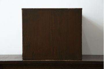 和製アンティーク　外箱付き　天保　歴史を感じる桐材の證文箱(証文箱、船箪笥、小引き出し、収納箪笥、小物収納)(R-080256)