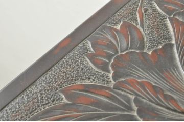 和製ビンテージ　上手物!!　大島一水作　日光彫り　職人技が光る五段の小引き出し(チェスト、整理箪笥、卓上収納、ヴィンテージ)(R-080259)
