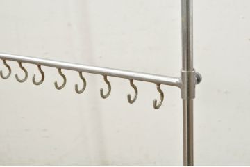 和製ビンテージ　ドライフラワーやアクセサリーを吊るしても素敵なフック付きディスプレイスタンド3点セット(ハンガーラック、ディスプレイラック、店舗什器、ヴィンテージ)(R-080264)