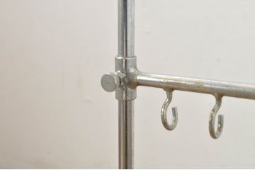 和製ビンテージ　ドライフラワーやアクセサリーを吊るしても素敵なフック付きディスプレイスタンド3点セット(ハンガーラック、ディスプレイラック、店舗什器、ヴィンテージ)(R-080264)