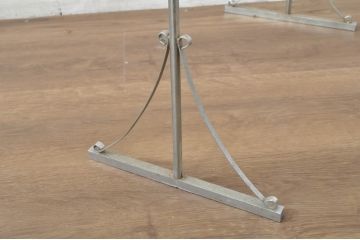 和製ビンテージ　ドライフラワーやアクセサリーを吊るしても素敵なフック付きディスプレイスタンド3点セット(ハンガーラック、ディスプレイラック、店舗什器、ヴィンテージ)(R-080264)
