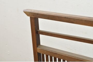 和製アンティーク　和の雰囲気を高める格子の折り畳み衝立て(帳場格子、衝立、つい立て、衝い立て、パーテーション)(R-080265)
