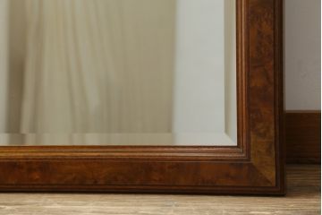 中古　美品　DREXEL HERITAGE(ドレクセルヘリテイジ)　マホガニー材　アーチ型の曲線デザインがお洒落なミラー(ウォールミラー、壁掛け鏡、姿見)(R-080268)